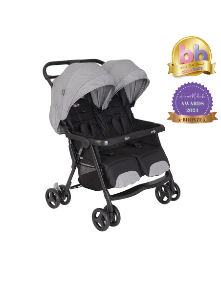 BB-GS1217AASTG000,Graco - Carucior de gemeni DuoRider Steeple Gray
