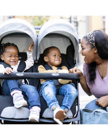BB-GS1217AASTG000,Graco - Carucior de gemeni DuoRider Steeple Gray