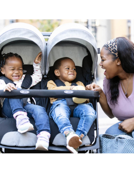 BB-GS1217AASTG000,Graco - Carucior de gemeni DuoRider Steeple Gray