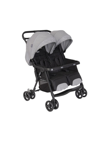 BB-GS1217AASTG000,Graco - Carucior de gemeni DuoRider Steeple Gray