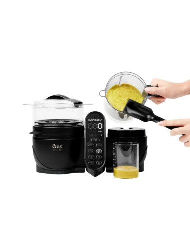 BB-A001140,Babymoov - Robot multifunctional 5 in 1 Nutribaby (+) XL, Mineral Black