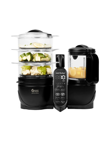 BB-A001140,Babymoov - Robot multifunctional 5 in 1 Nutribaby (+) XL, Mineral Black
