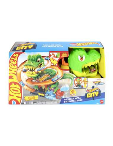 MTJBM73,Hot Wheels City Set Statia De Pompieri Si Batalia Cu Trex