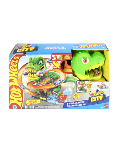 MTJBM73,Hot Wheels City Set Statia De Pompieri Si Batalia Cu Trex