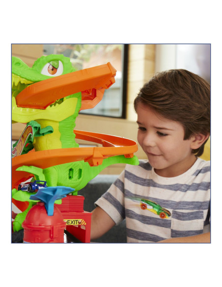 MTJBM73,Hot Wheels City Set Statia De Pompieri Si Batalia Cu Trex