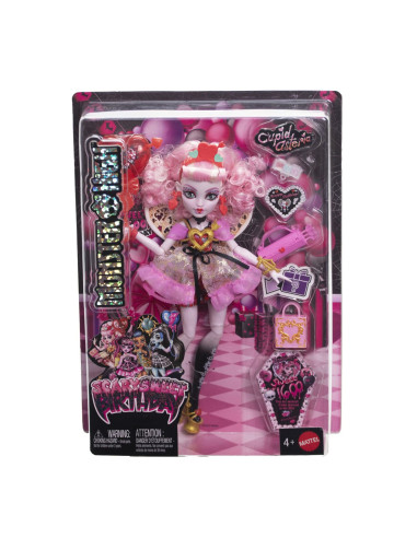 MTJBG77,Monster High Aniversare Dulce Si Infricosatoare Papusa Cupid Asteria Cu Accesorii
