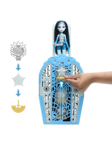 MTJBG81,Monster High Papusa Frankiestein Cu Dulap Revelator Si Accesorii