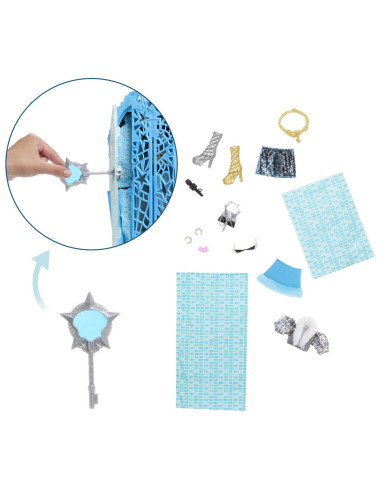 MTJBG81,Monster High Papusa Frankiestein Cu Dulap Revelator Si Accesorii