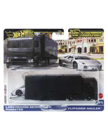 MTFLF56_JBM31,Hot Wheels Transportator Flipsider Hauler Cu Masinuta Lamborghini Reventon Roadster Scara 1 La 64