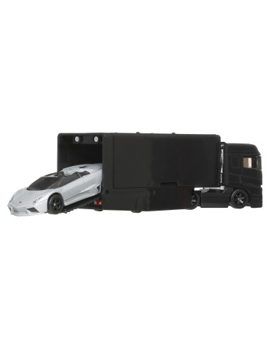 MTFLF56_JBM31,Hot Wheels Transportator Flipsider Hauler Cu Masinuta Lamborghini Reventon Roadster Scara 1 La 64