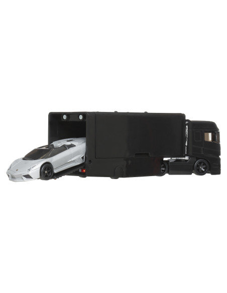 MTFLF56_JBM31,Hot Wheels Transportator Flipsider Hauler Cu Masinuta Lamborghini Reventon Roadster Scara 1 La 64