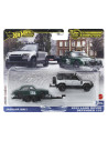 MTFLF56_JBM29,Hot Wheels Transportator Land Rover Defender 110 2023 Cu Masinuta Jaguar Mk1 Scara 1 La 64
