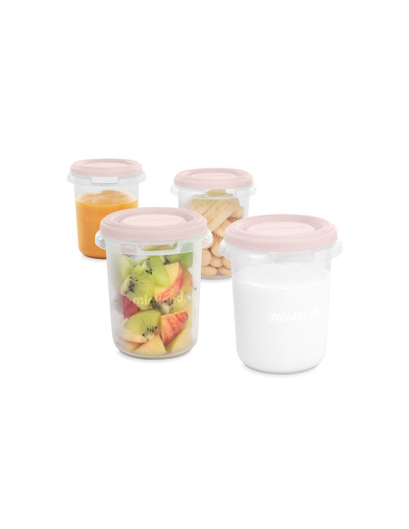 TN-89525,Set 4 recipiente gradate Miniland Candy 250 ml