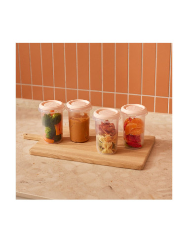 TN-89527,Set 4 recipiente gradate Miniland Candy 330 ml