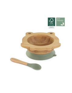 TN-89470,Set lingurita si bol Miniland Bamboo Frog FCS100%