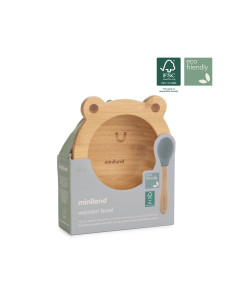 TN-89470,Set lingurita si bol Miniland Bamboo Frog FCS100% 2