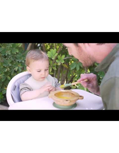 TN-89471,Set lingurita si bol Miniland Bamboo Chick FCS100%