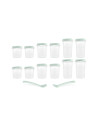 TN-89528,Set 12 recipiente gradate cu 2 lingurite Miniland Mint, 200, 250 si 330 ml