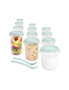 TN-89528,Set 12 recipiente gradate cu 2 lingurite Miniland Mint, 200, 250 si 330 ml 2