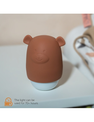 ZA-BENNY-03,Lampa de veghe cu senzor de lumina Benny the Bear, Zazu Kids, Maro
