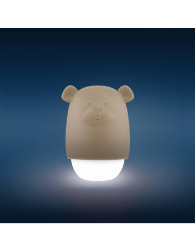 ZA-BENNY-01,Lampa de veghe cu senzor de lumina Benny the Bear, Zazu Kids, Bej