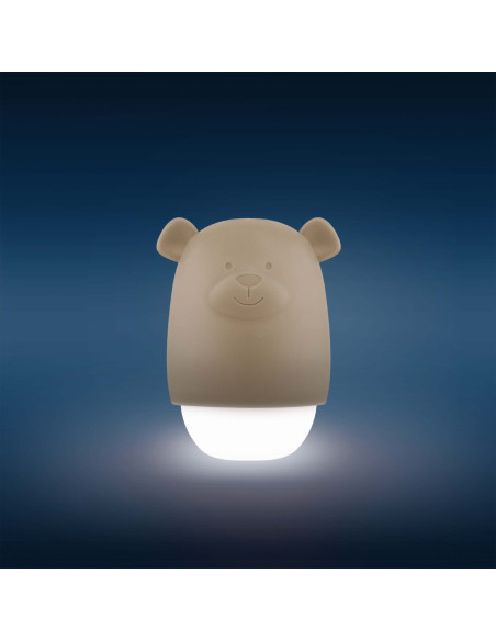 ZA-BENNY-01,Lampa de veghe cu senzor de lumina Benny the Bear, Zazu Kids, Bej