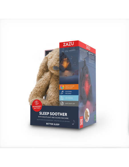 ZA-RO-01,Iepurasul RO cu dispozitiv lumina si sunet, Maro