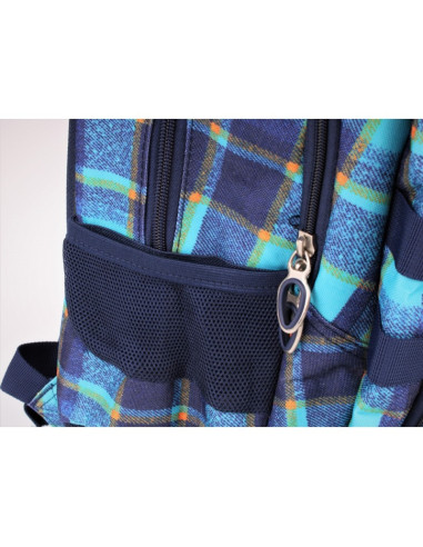 G354,Ghiozdan Starpak Chequer1, gradinita, ecosez, albastru, 388323