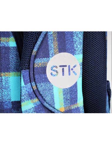 G354,Ghiozdan Starpak Chequer1, gradinita, ecosez, albastru, 388323