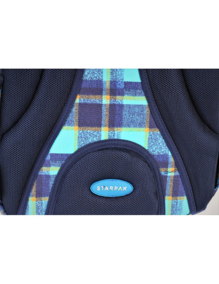 G354,Ghiozdan Starpak Chequer1, gradinita, ecosez, albastru, 388323