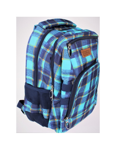 G354,Ghiozdan Starpak Chequer1, gradinita, ecosez, albastru, 388323