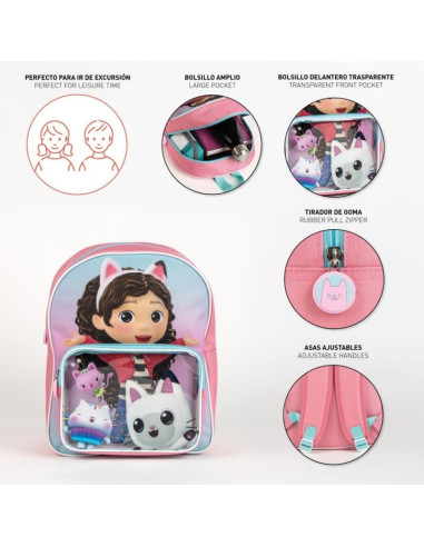 G731,Ghiozdan gradinita Cerda Gabbys Dollhouse, 25x30x12cm, 509700