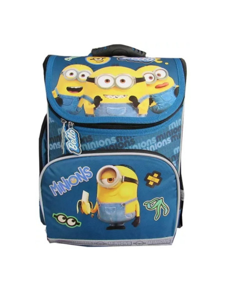 G664,Ghiozdan St.Majewski Minions, 37 cm, rigid, albastru, 644139