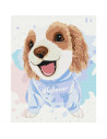 P4714,Set pictura pe numere 40x50cm, Brushme - Catelul prieten - pensule, culori, BS51353