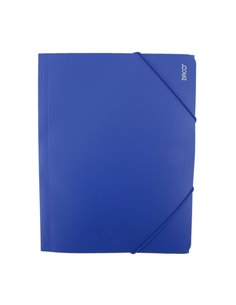 Mapa plastic cu elastic A4 Daco MP250A, Albastru