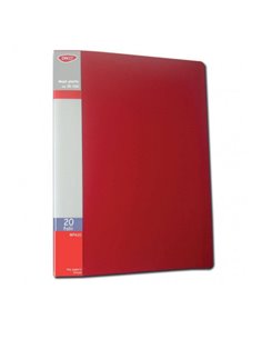 Mapa plastic A4 cu 20 de folii Daco MP420R, Rosu