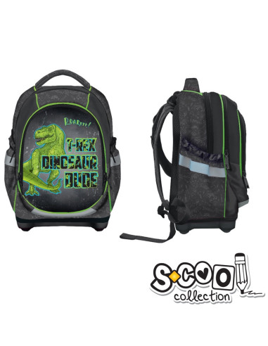 SC974,Ghiozdan anatomic S-COOL SC974, 42x34x22cm, Motiv dinosaur