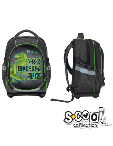 SC974,Ghiozdan anatomic S-COOL SC974, 42x34x22cm, Motiv dinosaur
