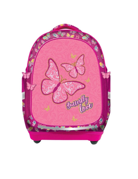 YL010,Ghiozdan anatomic Yollo YL010, 38 x 39 x 19.5 cm, Motiv butterfly love