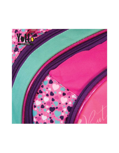 YL026,Ghiozdan anatomic YOLLO YL026, 38 cm, Motiv butterfly
