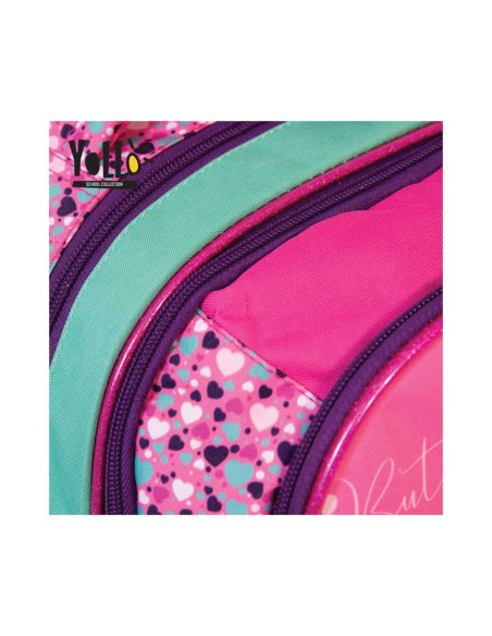 YL026,Ghiozdan anatomic YOLLO YL026, 38 cm, Motiv butterfly