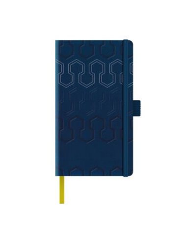 Agenda nedatata A5 castelli, coperta rigida bleumarin/argintiu, elastic bleumarin, dictando ivory