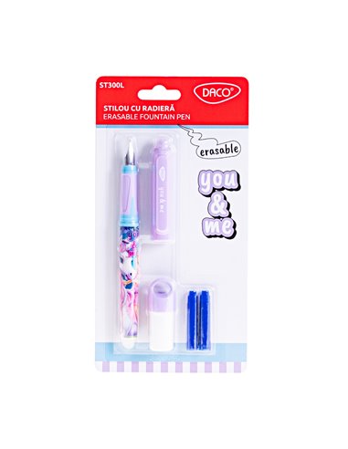 Stilou cu cerneala termosensibila Daco You&Me, Lila