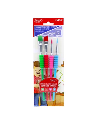 Set 4 pensule pastel par sintetic DACO PN294P