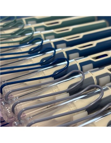 Set 12 stilouri din plastic cu cerneala termosensibila si penita ascunsa 16323, Culori asortate