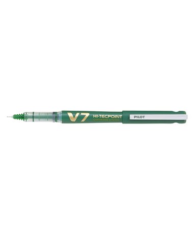 Roller reincarcabil Pilot V7 Hi-Tecpoint, 0.7 mm, verde