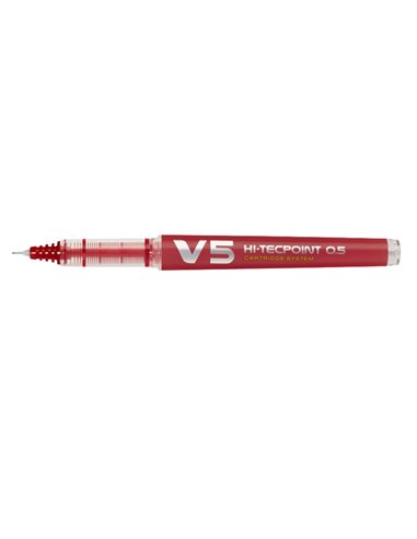 Roller reincarcabil Pilot V5 Hi-Tecpoint, 0.5 mm, rosu
