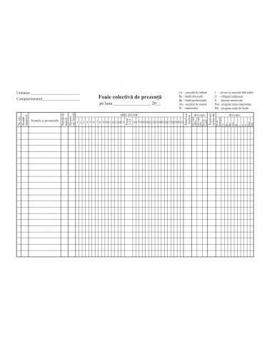 TP000075,Foaie colectiva de prezenta