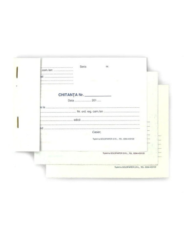 TP000152,Chitantier a6 3 exemplare gold