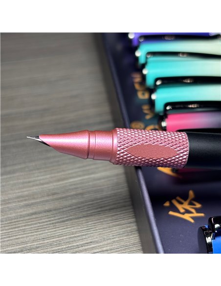 Set 12 stilouri metalice cu cerneala termosensibila si penita ascunsa 30023M, Culori asortate